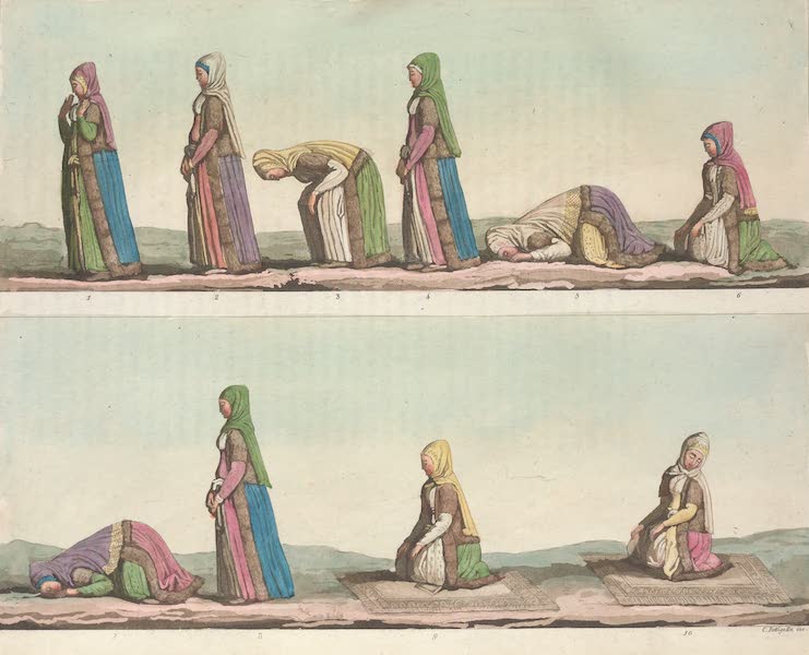 Le Costume Ancien et Moderne [Europe] Vol. 1, Pt. 3 - XXXV. Musulman qui fait le Namaz (1823)