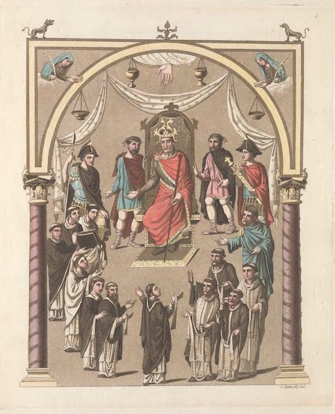 Le Costume Ancien et Moderne [Europe] Vol. 3, Pt. 1 - VII. Le meme pris d'une Bible MSS. (1823)