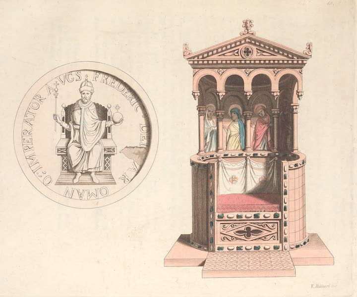 Le Costume Ancien et Moderne [Europe] Vol. 3, Pt. 1 - XI. Anciennes fortifications representees sur des sceaux des siecles barbares (1823)