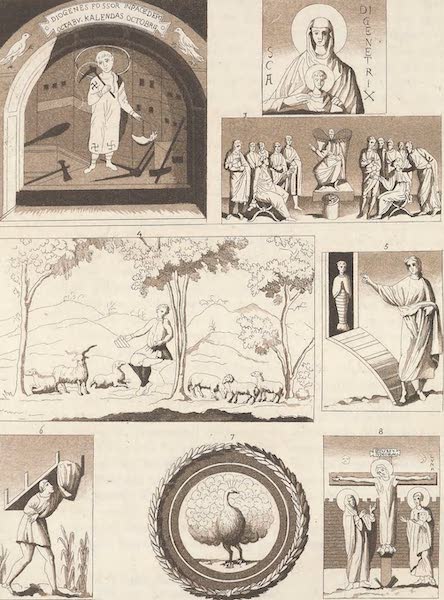 Le Costume Ancien et Moderne [Europe] Vol. 3, Pt. 1 - XX. Peintures Chretiennes prises des catacomhes de Rome etc. [I] (1823)