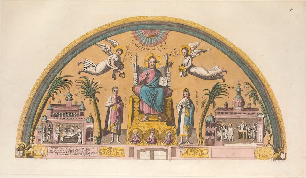 Le Costume Ancien et Moderne [Europe] Vol. 3, Pt. 1 - XXVIII. Mosaique qui decore la voute du chœur de cette basilique (1823)
