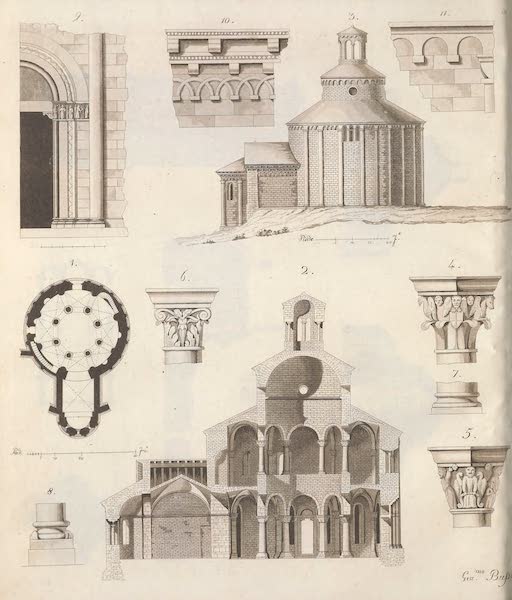 Le Costume Ancien et Moderne [Europe] Vol. 3, Pt. 1 - XXXVI. Eglise de Saint Thomas in Lemine (1823)