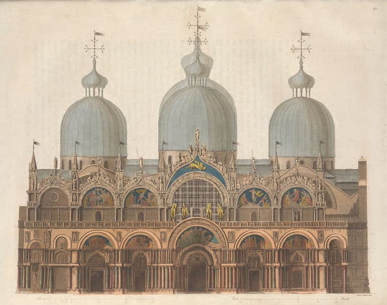 Le Costume Ancien et Moderne [Europe] Vol. 3, Pt. 1 - XLI. Facade de Saint Marc a Venise (1823)