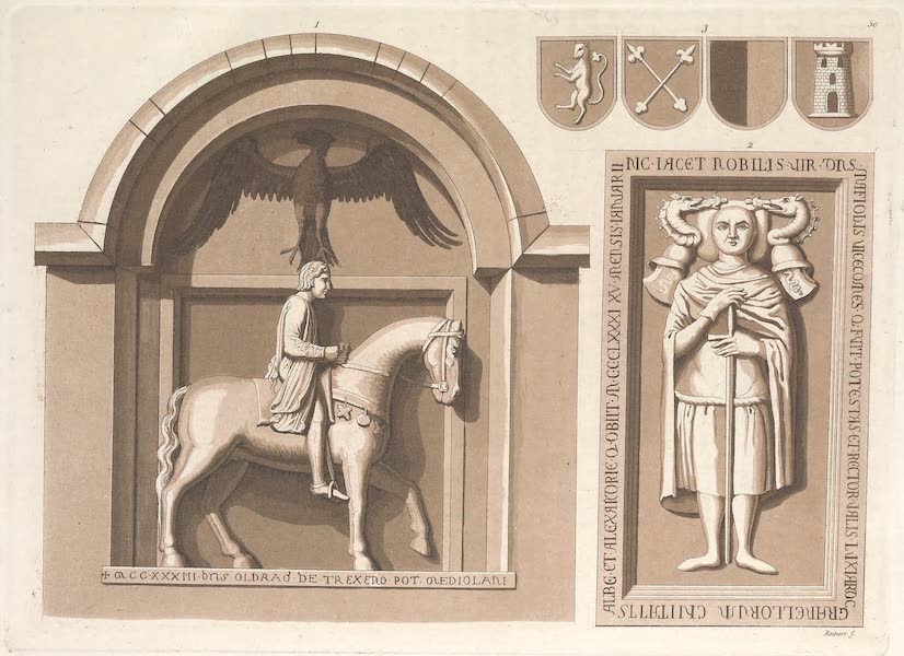 Le Costume Ancien et Moderne [Europe] Vol. 3, Pt. 2 - L. Statue equestre d'Oldrado, Podesta de Milan etc. (1823)