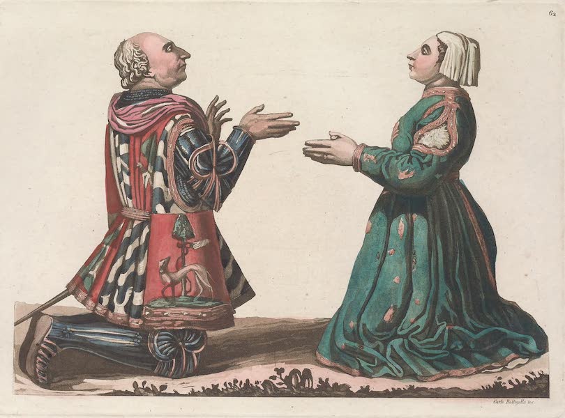 Le Costume Ancien et Moderne [Europe] Vol. 3, Pt. 2 - LXII. Francois Sforza et Blanche Marie (1823)