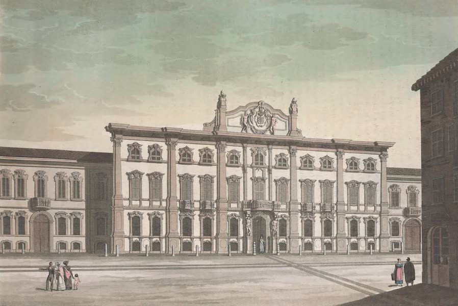 Le Costume Ancien et Moderne [Europe] Vol. 3, Pt. 2 - LXXXIX. Palais Litta, de l'architecte Bolli, idem. (1823)