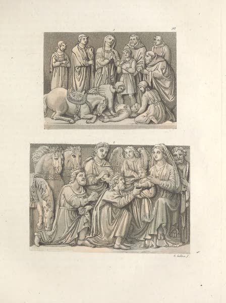 Le Costume Ancien et Moderne [Europe] Vol. 3, Pt. 2 - XCIII. Bas-reliefs de Nicolas de Pise (1823)