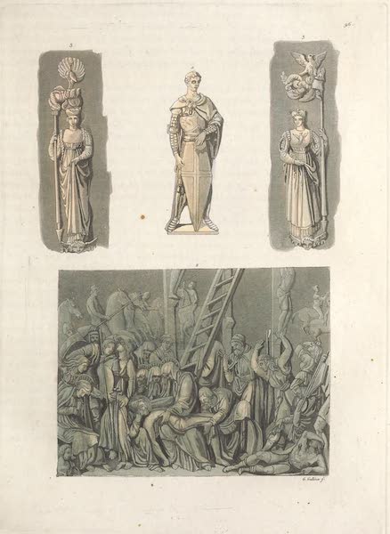 Le Costume Ancien et Moderne [Europe] Vol. 3, Pt. 2 - XCVI. Sculptures de Donatello, de Michelozzi (1823)