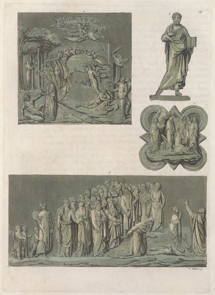Le Costume Ancien et Moderne [Europe] Vol. 3, Pt. 2 - XCVII. Sculptures de Laurent Ghiberti (1823)