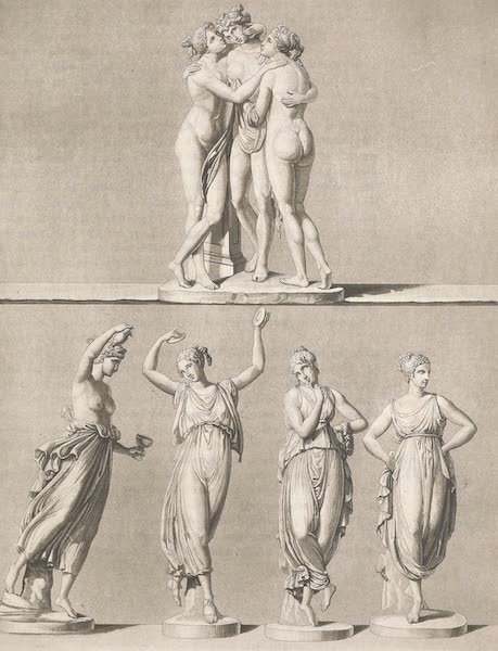 Le Costume Ancien et Moderne [Europe] Vol. 3, Pt. 2 - CIV. Hebe, le groupe des trois Graces etc. (1823)
