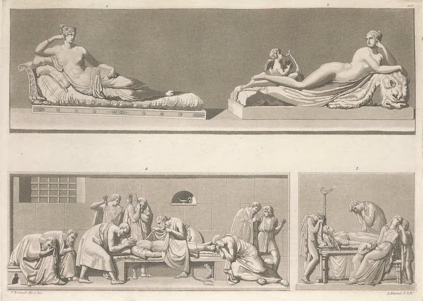 Le Costume Ancien et Moderne [Europe] Vol. 3, Pt. 2 - CV. Venus Victorieuse : la Naiade : Monument de la Santa Crux etc. (1823)
