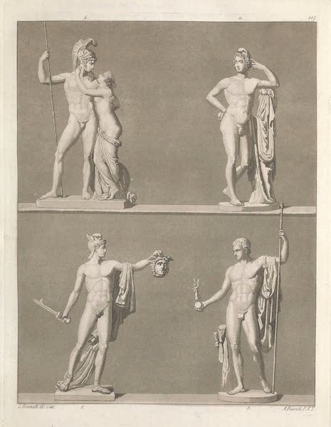 Le Costume Ancien et Moderne [Europe] Vol. 3, Pt. 2 - CVII. Persee, Paris, Groupe de Mars et Venus etc. (1823)