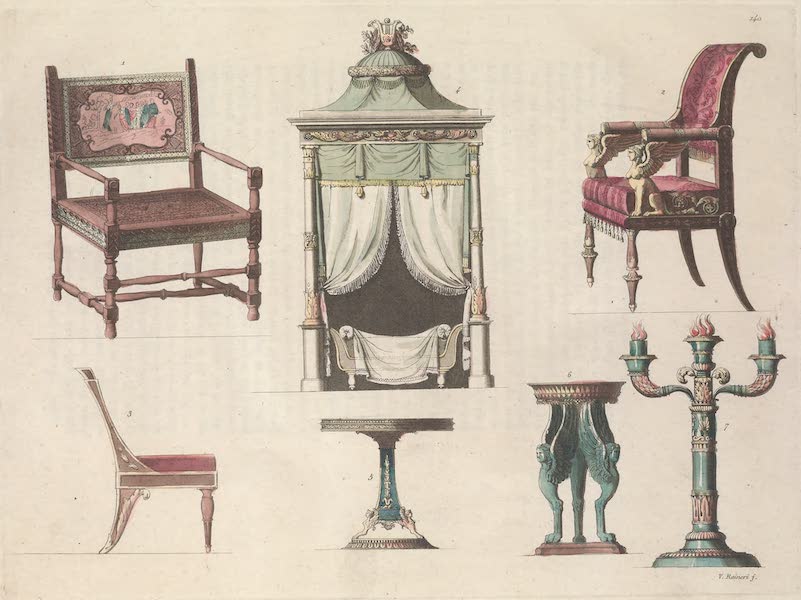 Le Costume Ancien et Moderne [Europe] Vol. 3, Pt. 2 - CXL. Meubles (1823)