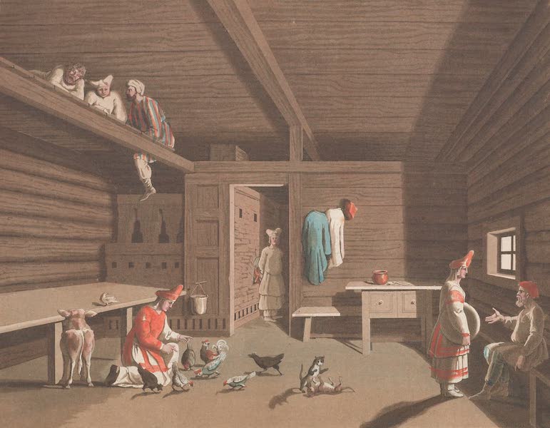 Le Costume Ancien et Moderne [Europe] Vol. 6 - XXIV. Isba ou chambre russe (1827)