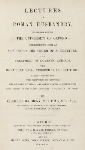Lectures on Roman Husbandry (1857)