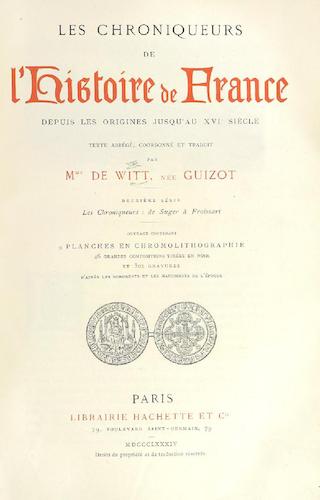 Les Chroniqueurs de l'Histoire de France Vol. 2 - Title Page