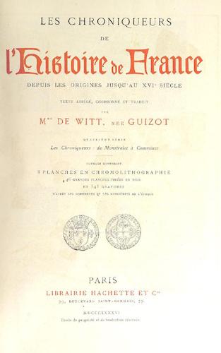 Les Chroniqueurs de l'Histoire de France Vol. 4 - Title Page