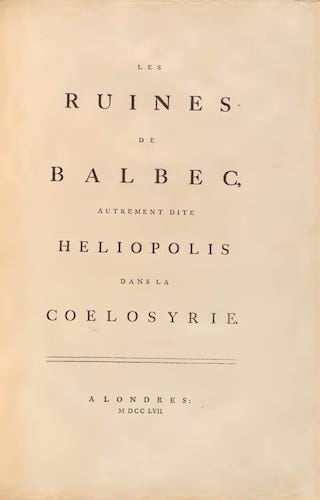 Les Ruines de Balbec (1757)