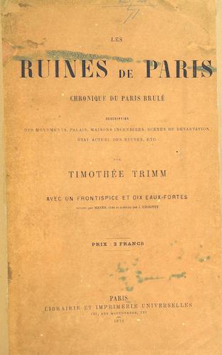 Aquatint & Lithography - Les Ruines de Paris