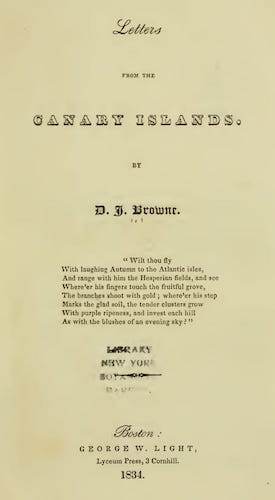 Aquatint & Lithography - Letters from the Canary Islands