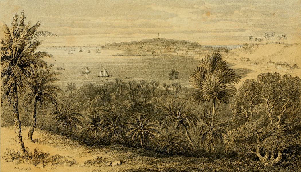 Life in Bombay - Fort of Bombay from Belmont (1852)