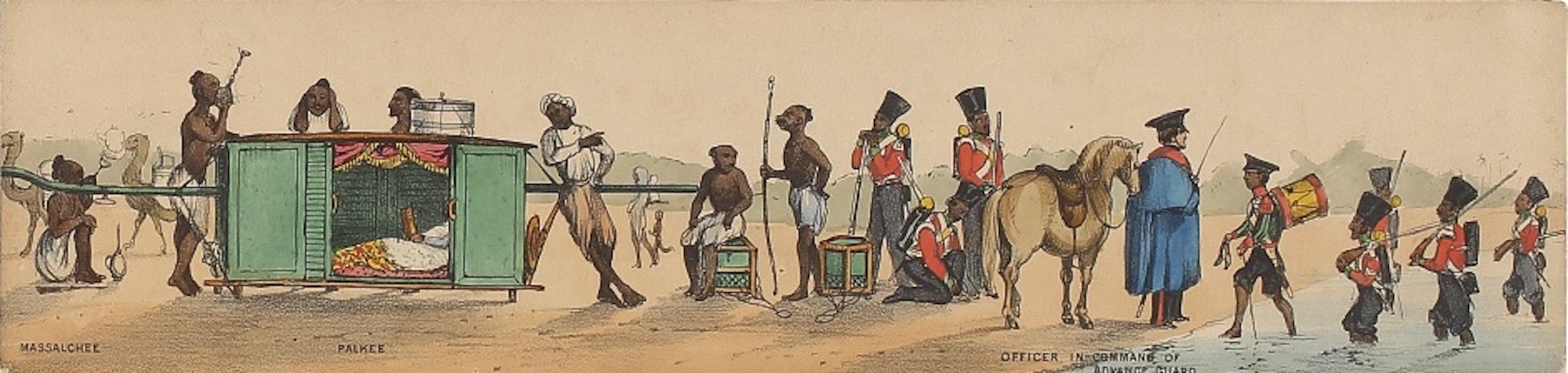 Line of March of a Bengal Regiment of Infantry - Panorama X (1840)