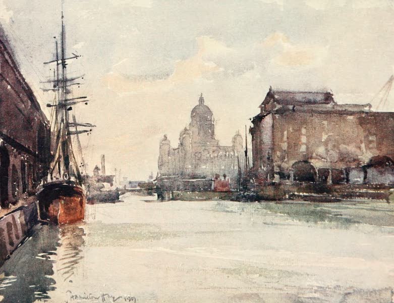 Liverpool Painted and Described - Dock Board Offices from the Albert Dock (1907)