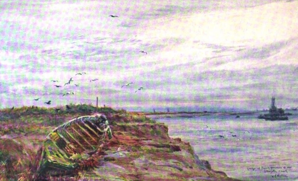 London to the Nore Painted and Described - Graves of French Prisoners of War, Stangate Creek (1905)