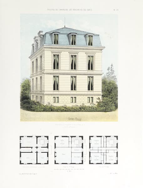 Maisons de Campagne des Environs de Paris - Maison bourgeoise (genre Louis XV) (1850)