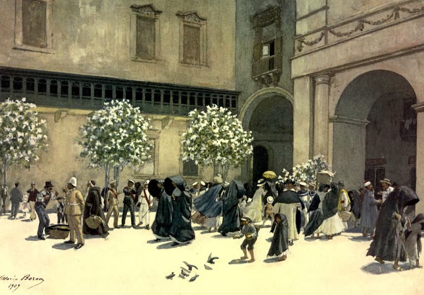 Malta, Painted and Described - Piazza Reale, Valletta (1910)