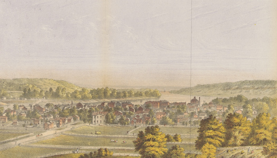Marietta, and the Oil and Mineral Region - View from Marietta, Ohio from College Hill (1864)