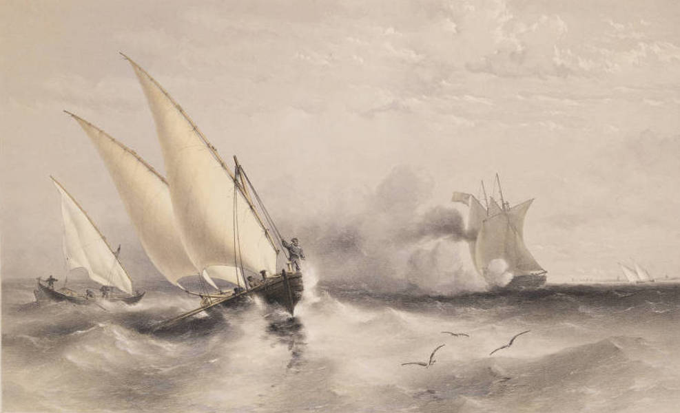 Marine and Coast Sketches of the Black Sea, Sea of Azoff &c. - H.M. Gun Boat, ''Grinder.'' (1856)