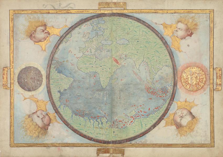 Circular World Map of the Portuguese Hemisphere