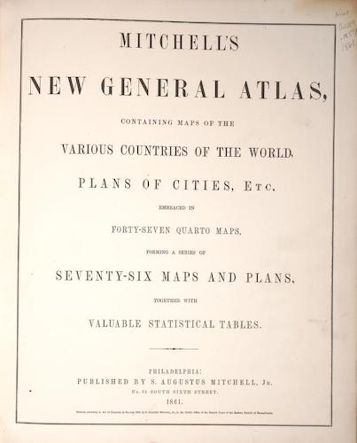 Geography - Mitchell's New General Atlas