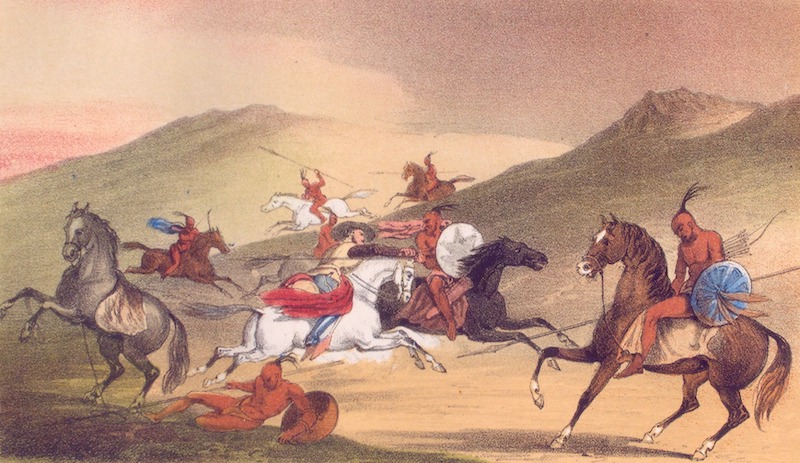 Fight Between the Ranchero and His Indian Antagonists