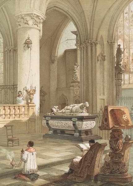 Monuments d'Architecture et de Sculpture en Belgique Vol. 1 - Interieur de l'Eglise de Ste. Gudule a Bruxelles (1860)