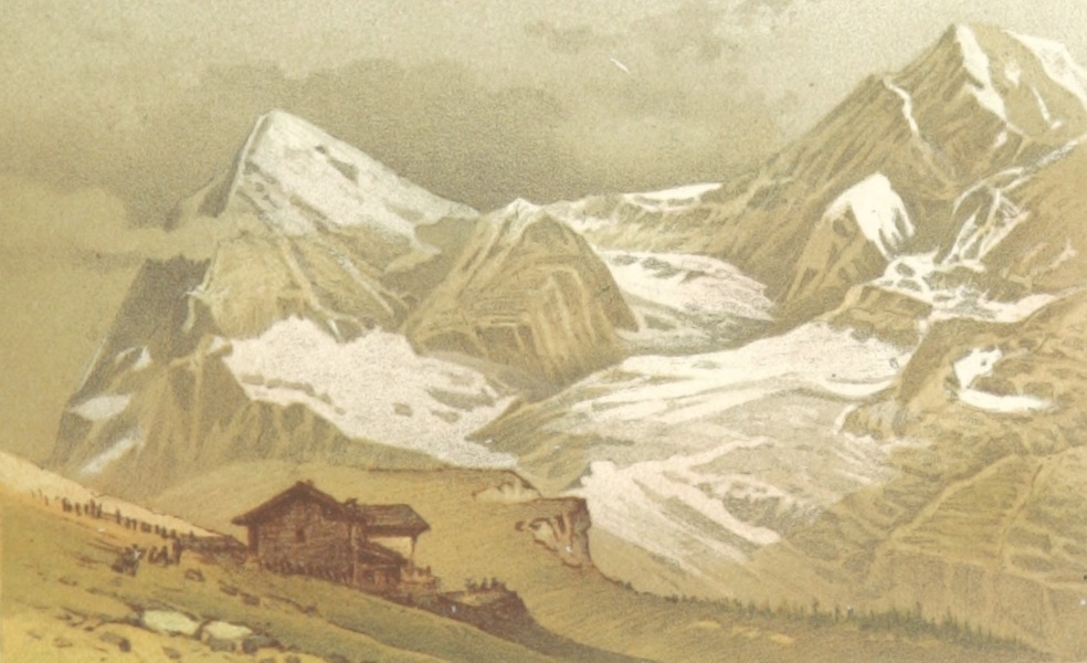 Mountains and Lakes of Switzerland and Italy - The Wengern Alp (1871)