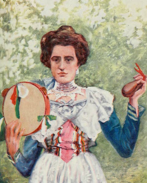 Portrait of Tarantella Dancer with Castanets