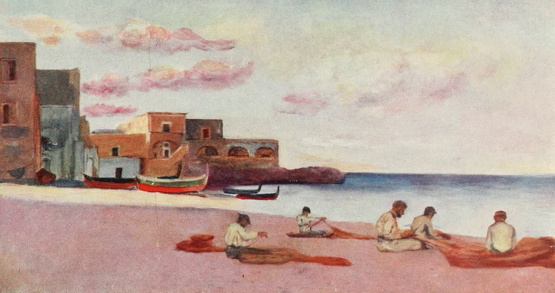 Naples, Painted and Described - Evening upon the Beach of the Marina of Ischia (1904)