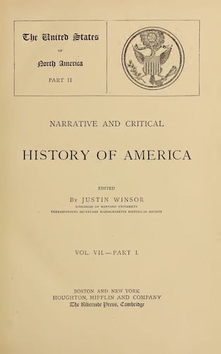New World - Narrative and Critical History of America Vol. 7, Pt. 1