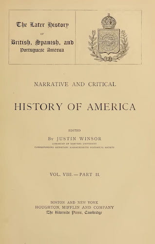 New World - Narrative and Critical History of America Vol. 8, Pt. 2