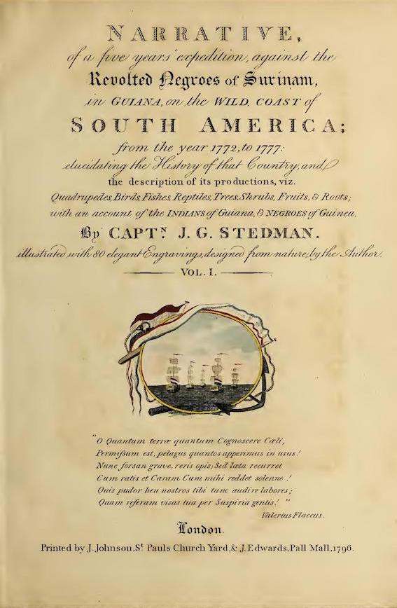 Narrative, of a Five Years Expedition Vol. 1 (1796)