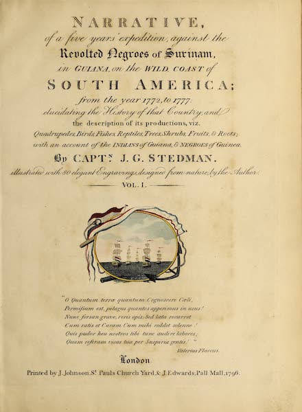 Narrative, of a Five Years Expedition Vol. 1 - Title Page (1796)