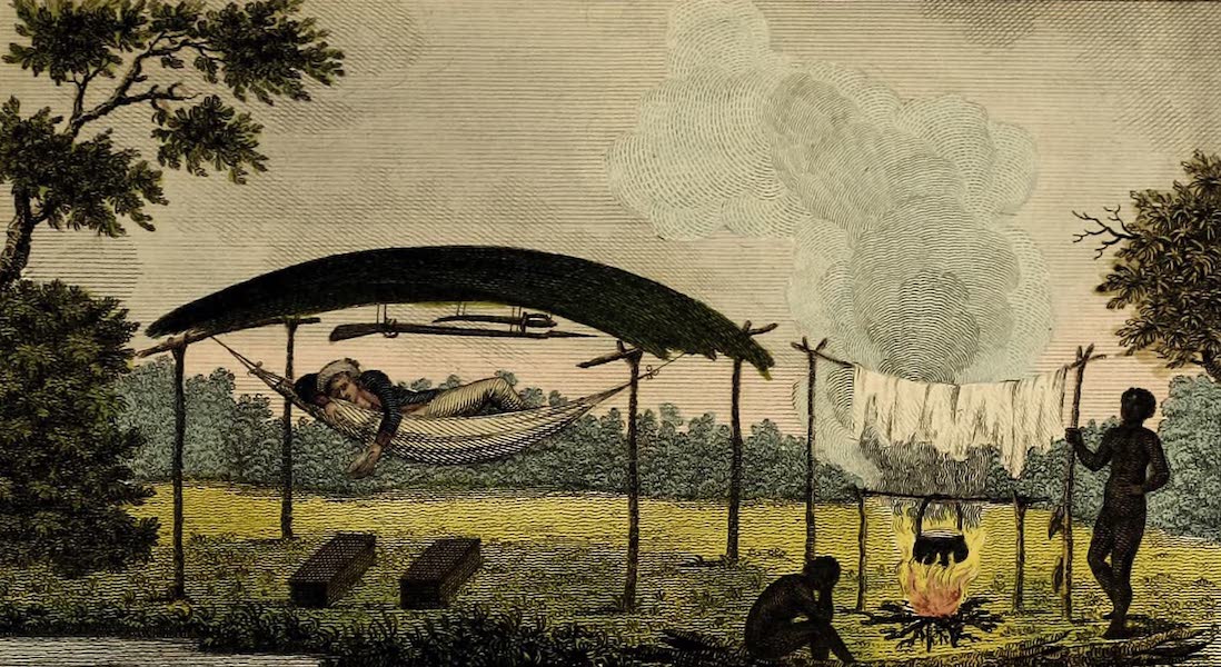 Narrative, of a Five Years Expedition Vol. 2 - Manner of Sleeping in the Forest (1796)