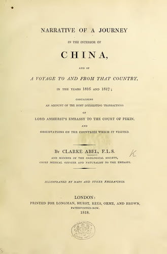 Madras - Narrative of a Journey in the Interior of China