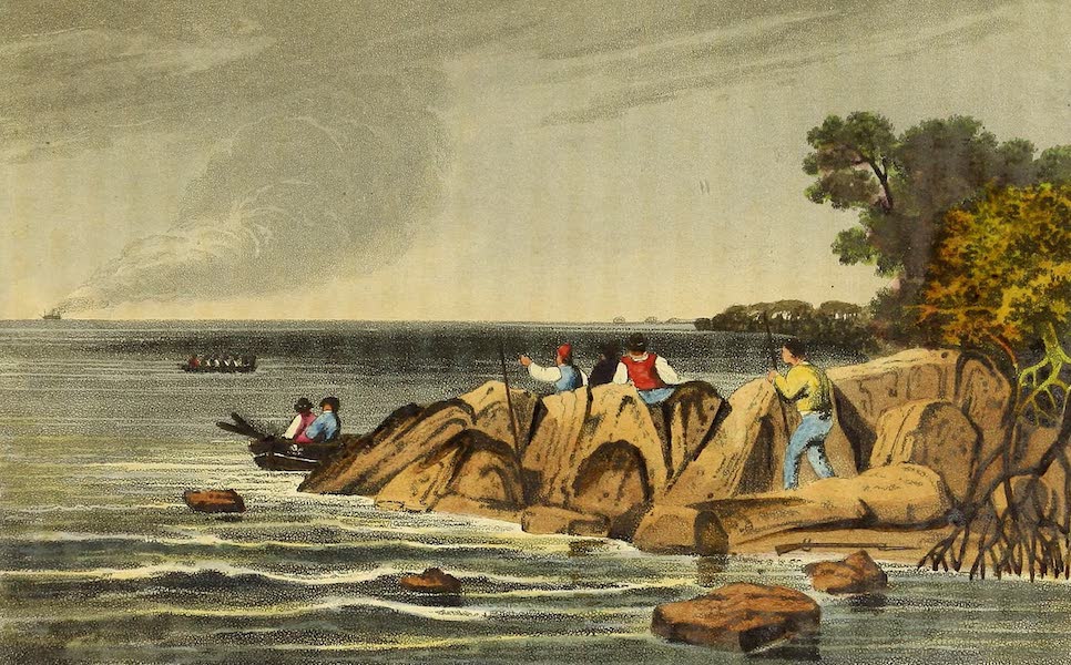 Narrative of a Journey in the Interior of China - View of the Landing Place at Pulo Leat (1818)