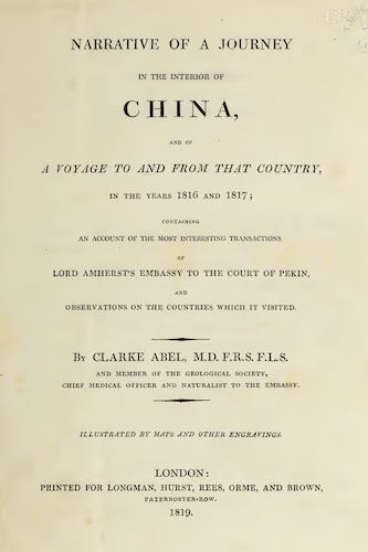 Madras - Narrative of a Journey in the Interior of China