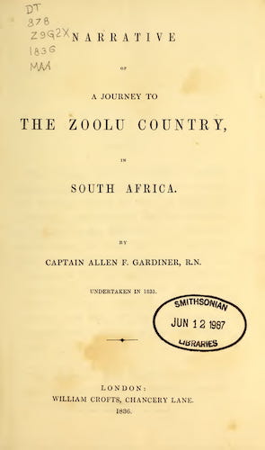 Narrative of a Journey to the Zoolu Country (1836)