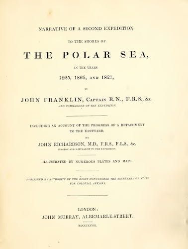 Narrative of a Second Expedition to the Shores of the Polar Sea - Title Page
