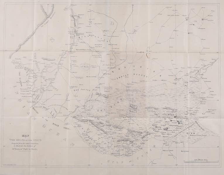 Narrative of a Visit to the Court of Sinde - Map of the Delta of the Indus (1839)